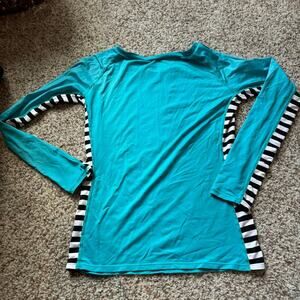VOLCOM swim shirt, size small, Teal/Blue; sun protection